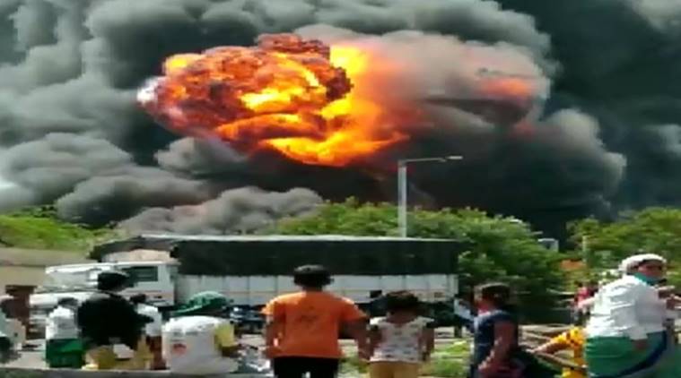 Pune: Massive fire breaks out after explosion in chemical factory in Kurkumbh