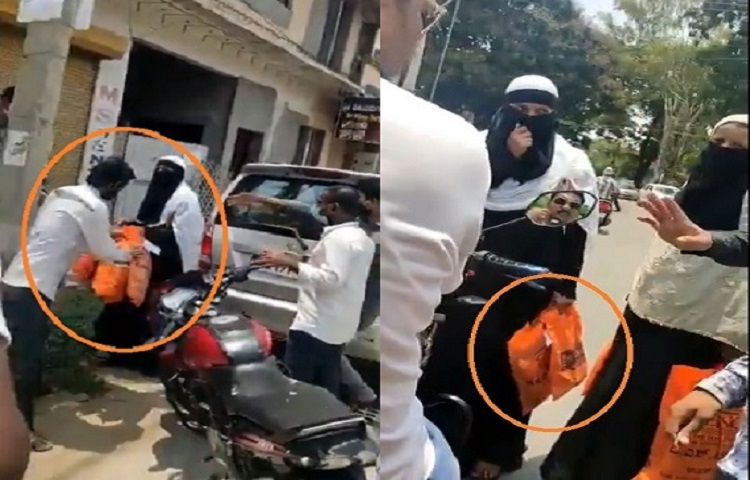Watch: Muslim mobs in Karnataka threaten and abuse Muslim women for purchasing goods from Hindu owned shops