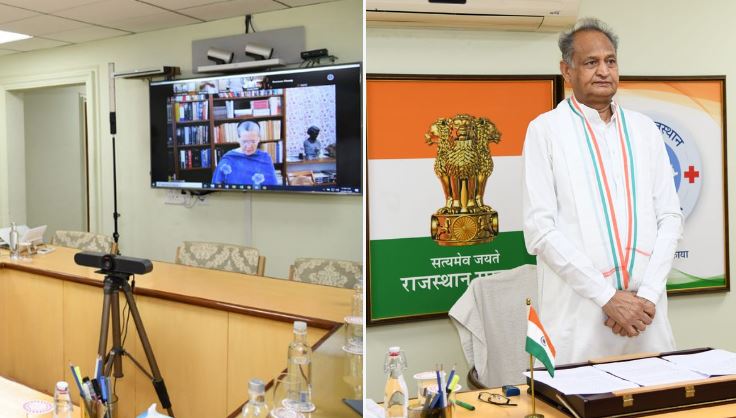 CWC meeting: Rajasthan CM stands to pay tribute to martyred Indian soldiers, Netizens question why ‘madam’ remained seated