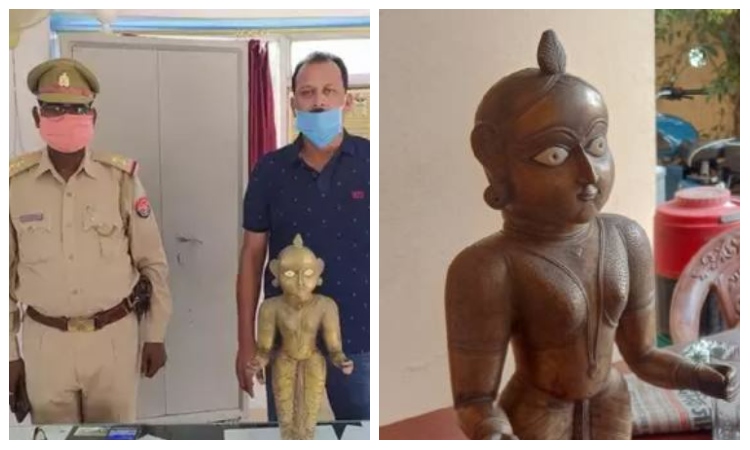 Uttar Pradesh: Ashtdhatu idol worth several crores recovered from Gonda’s Quano river by children who went there for fishing
