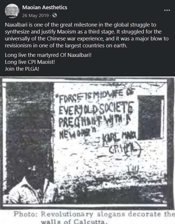 Antifa pages operated from abroad are glorifying Naxalbari