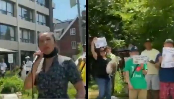 Toronto: Tibetan Youth Congress slams China, raises pro-India slogans outside the Chinese Consulate General
