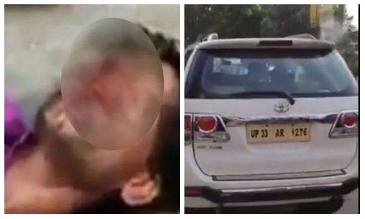 Lucknow: SP MLA’s armed guard brutally beats a rickshaw puller, leaves him bleeding on the road, video goes viral