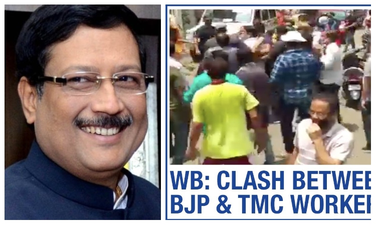 West Bengal: Hundreds of TMC workers clash with BJP workers, heckle BJP leader Sabyasachi Dutta