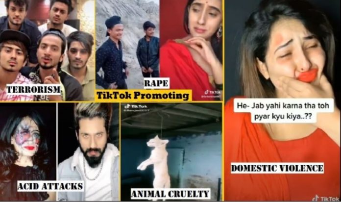 TikTok users often glorify antisocial behaviour such as rape and instigate hatred between communities