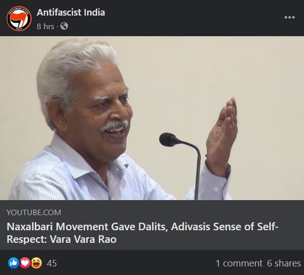 Antifascist India is another Antifa page on Facebook