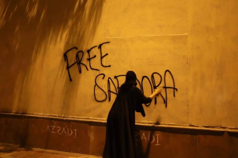 Newly whitewashed Jamia walls defaced with ‘Free Safoora’ and ‘Free Sharjeel’ graffiti