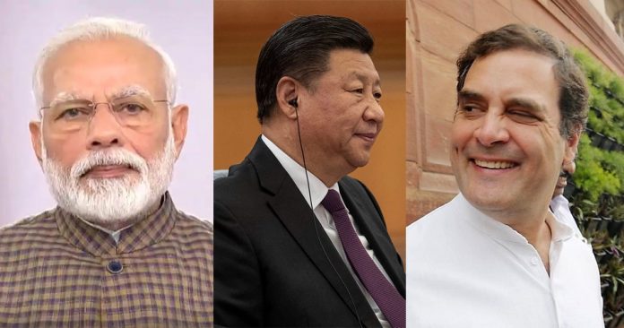 Narendra Modi, Xi Jinping, Rahul Gandhi, China