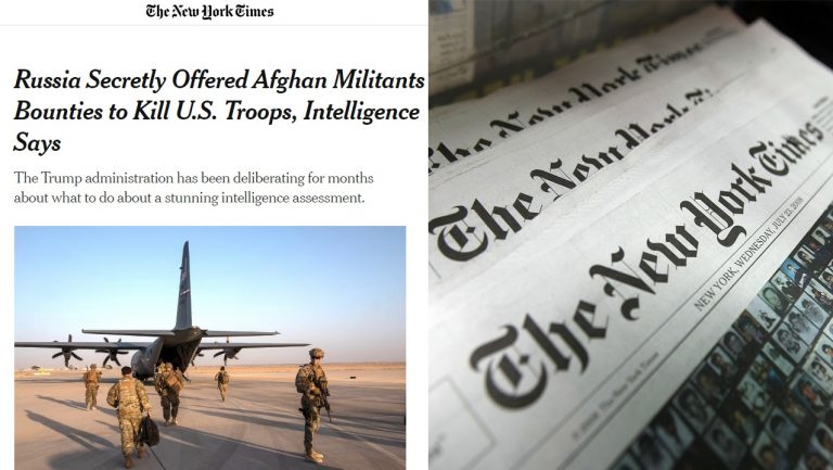 Russia rejects New York Times report claiming Russia using Taliban to attack US forces, says fake news causing threat to Russians in US and UK