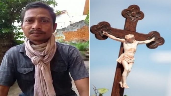 Tribal man Ramesh is seen stating in a video that the Christian priest and some of his associates had brought cow meat into their house and had insisted that they cook it and eat