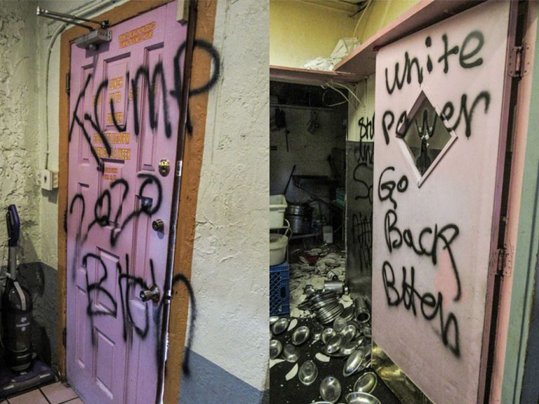 Sikh-owned restaurant vandalized by white supremacist group in the US, walls covered with racist and anti-ISIS graffiti