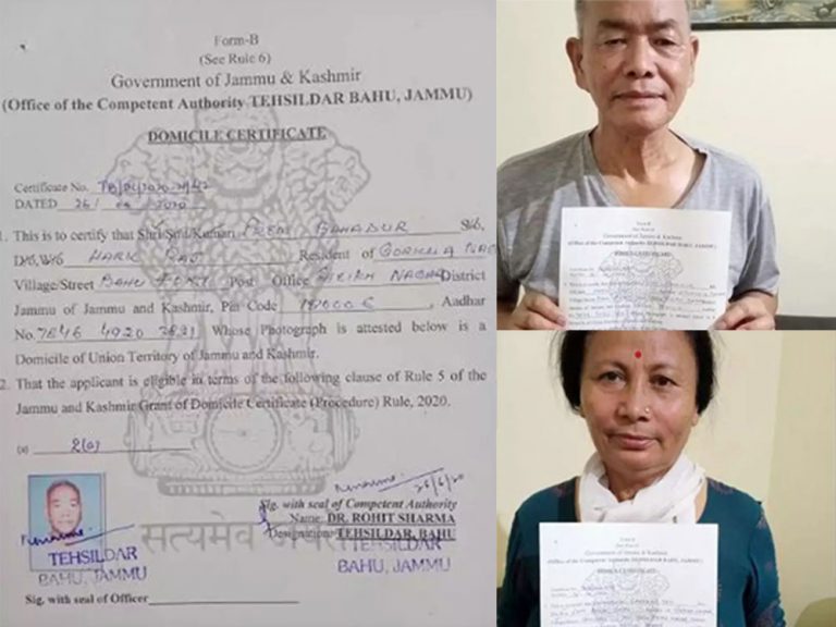 Retired Gorkha soldiers get domicile certificates in Jammu and Kashmir