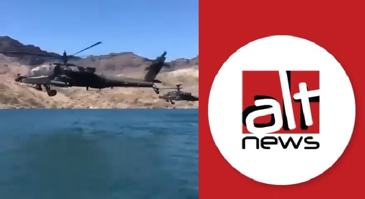 Alt News fails to spot a joke about Apache helicopters over Pangong Tso lake, fact-checks it
