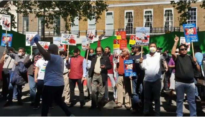 London: Indian, Iranian diaspora protest outside Chinese embassy