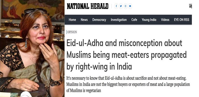 National Herald publishes an elaborate meltdown, claims ‘large population of Muslims is vegetarian’ and numerous other ridiculous fantasies
