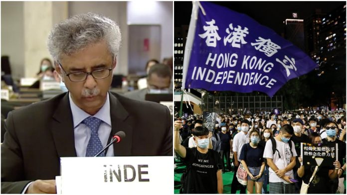 In a first, India raises Hong Kong issue in UN