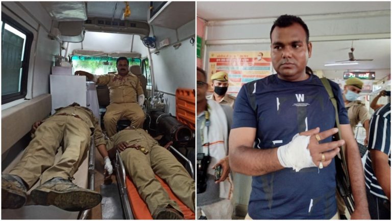Four policemen injured in the accident, which led to the encounter of Vikas Dubey, brought to the hospital: Watch