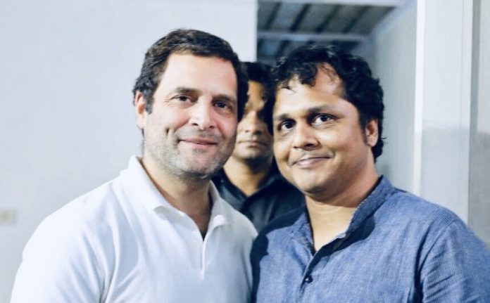 Saket Gokhale with Rahul Gandhi