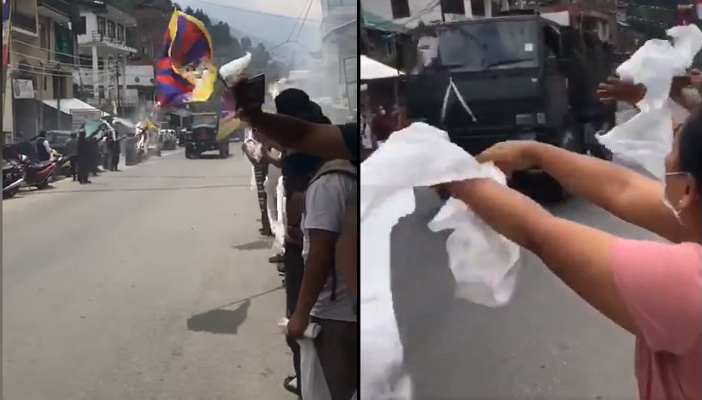Ladakh standoff: Tibetan community in Manali cheer for Indian Army, wave flags as the convoy passes by