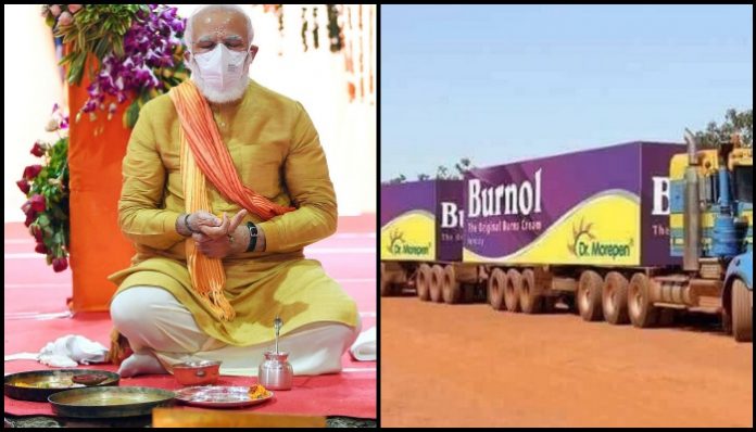 Search for 'Burnol' saw a huge spike during Bhoomi Pujan at Ayodhya, people from North East appeared most interested