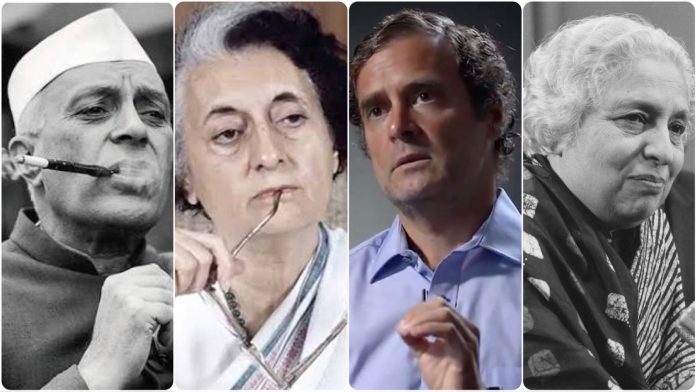 Netizens point out the shameless nepotism of the Congress party as it pays tribute to Vijaya Lakshmi Pandit for being first Indian woman to hold a cabinet post pre-Independent India