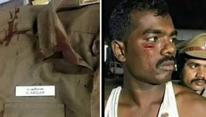 Fact Check: Was a police inspector beaten by thousands of Muslims at Marina Beach in Chennai?