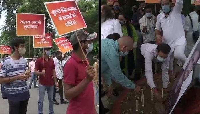 Karni Sena stages protest demanding CBI investigation in Sushant Singh Rajput case