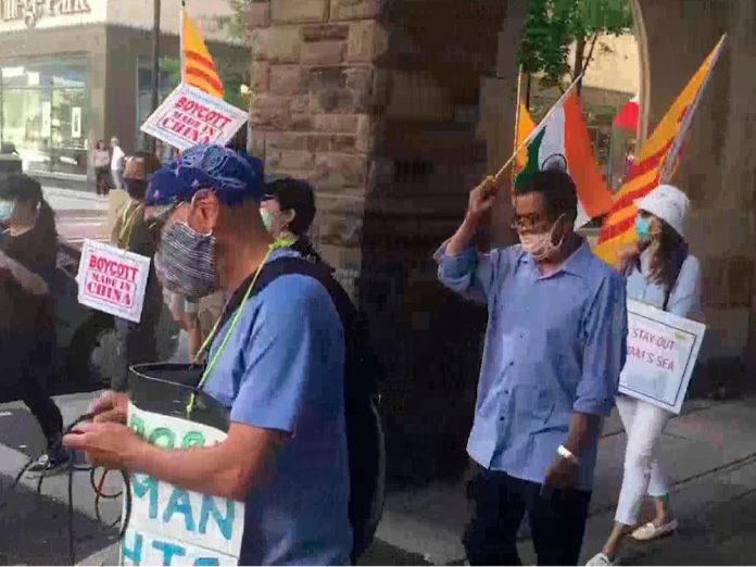 Anti-China protests in Canada, slogans raised against Chinese oppression