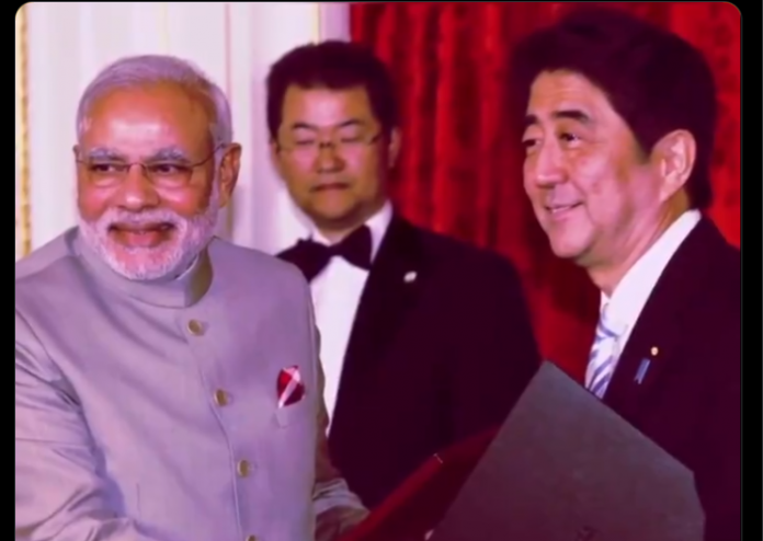 Congress depicts Shinzo Abe as Chinese President