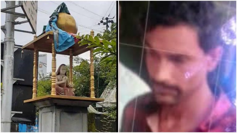 Karnataka: Intoxicated man Milind mistakenly drapes Islamic flag on Shankaracharya statue in Sringeri, arrested