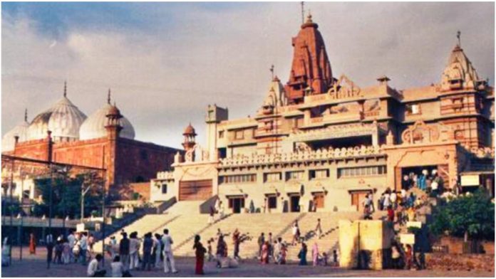 Krishna Janmasthan temple in Mathura, Aurangzeb had destroyed the original Keshavnath temple