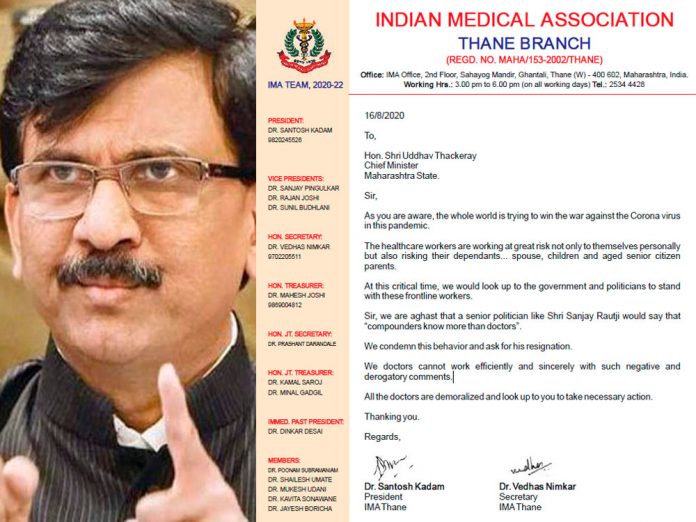 IMA seeks Raut's resignation
