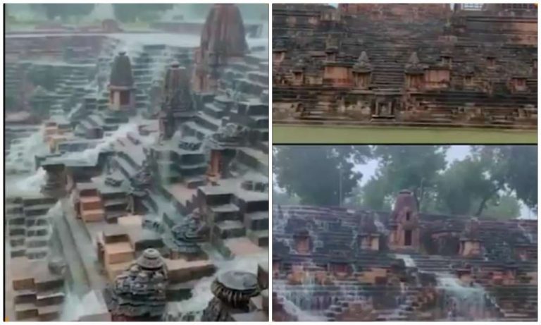 PM Modi shares mesmerising visuals of water cascading at Sun Temple at Modhera. Watch video