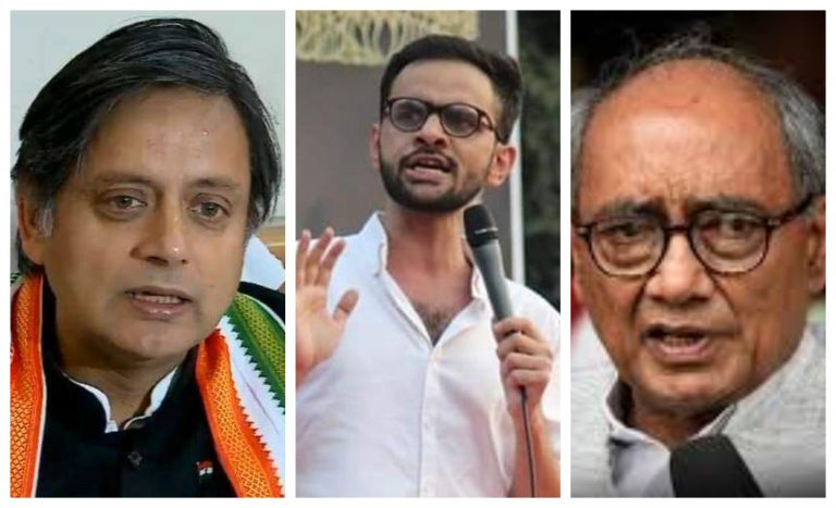Congress leaders including Shashi Tharoor and Digvijaya Singh extend support to Delhi riots accused Umar Khalid