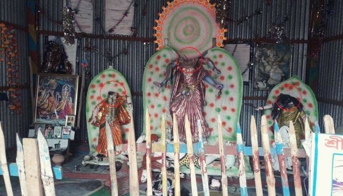 Bangladesh: Idols of Hindu deities in a Kali Mandir vandalised in Gazipur