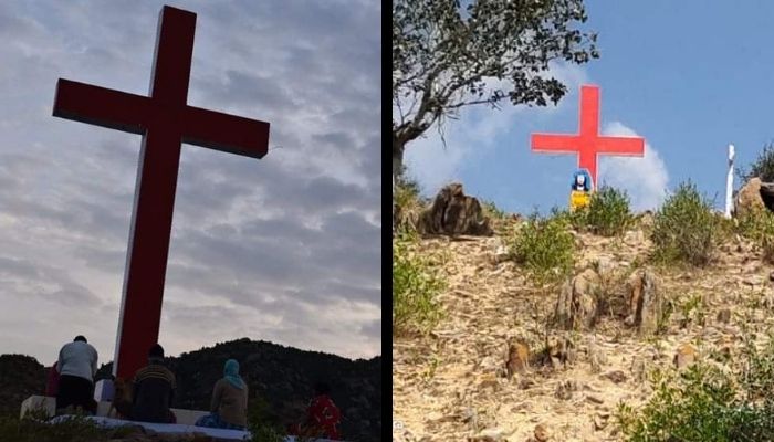 Illegal Christian Cross and Jesus statue removed from government land following High Court order in Karnataka: Details