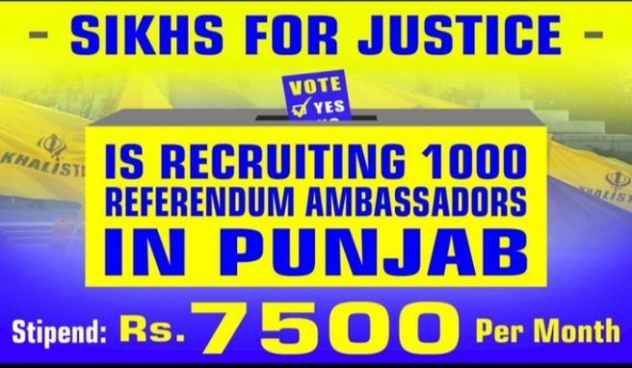 Khalistani group Sikh for Justice recruits in Punjab