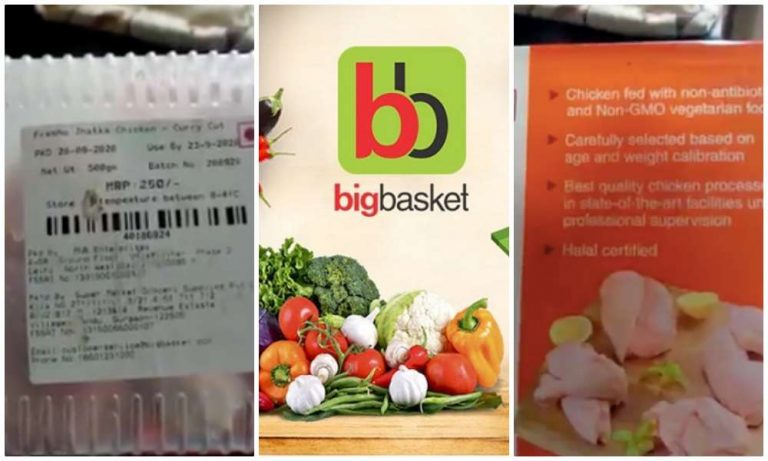 Customer orders jhatka chicken, BigBasket sends parcel with both jhatka and halal labels, refunds money