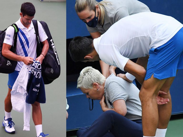 Novak Djokovic disqualified from US Open 2020 after ‘accidentally’ hitting an official with a ball