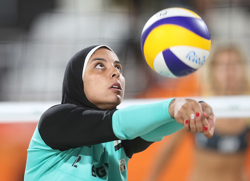 Muslim girl wearing a hijab during volleyball match banned from competing
