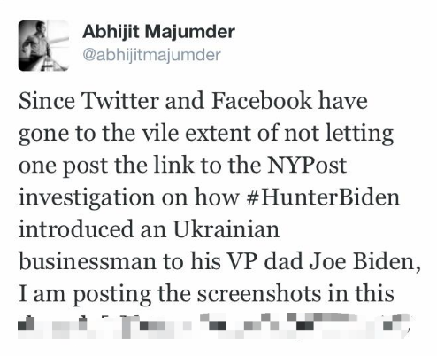 Abhijit Majumder's tweet thread that was locked by Twitter 