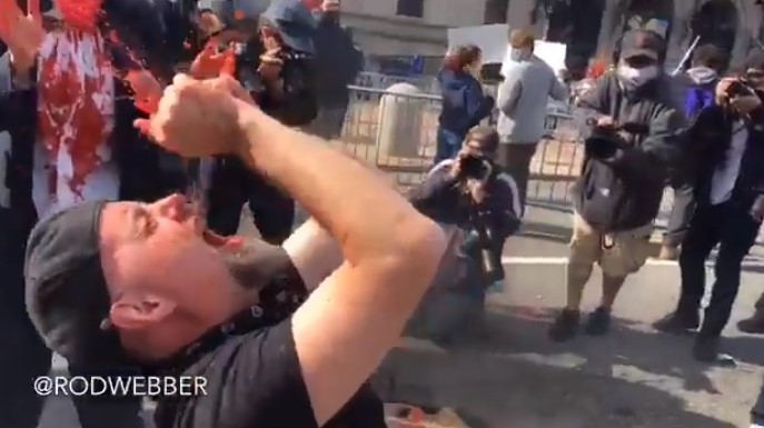 Antifa Kali Maa eat Donald Trump heart ritual