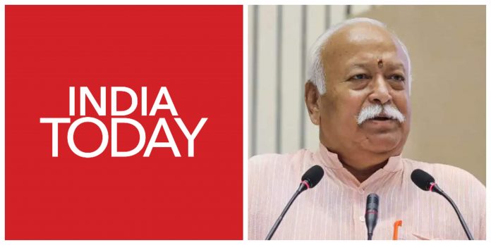 India Today misquotes Mohan Bhagwat in its tweet