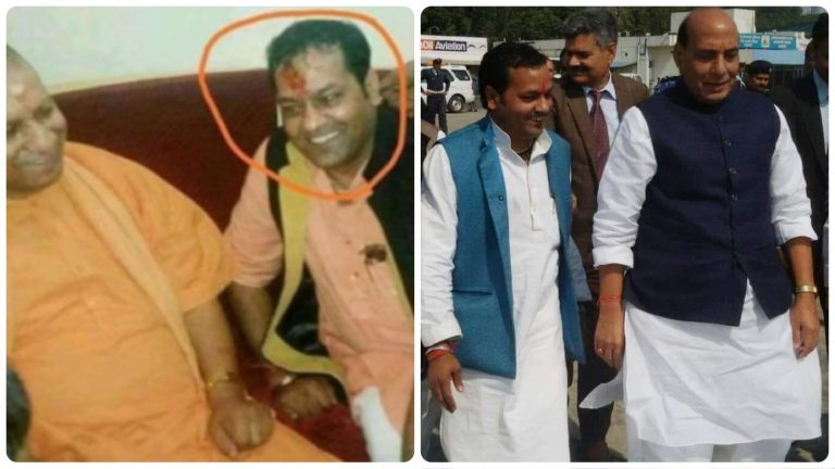 Images of a BJP leader used by opposition leaders to spread fake news that father of an accused in Hathras case is close to BJP