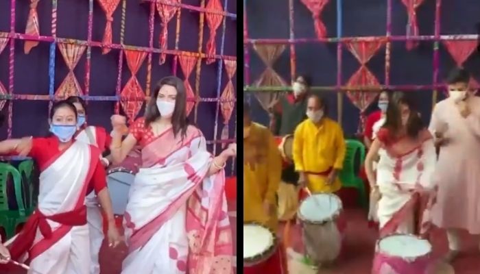 “Allah will burn this woman in Hell”, Islamists attack TMC leader Nusrat Jahan for participating in Durga Puja