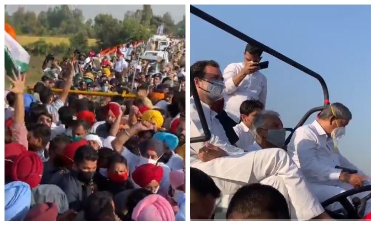 Rahul Gandhi attends mass gathering for anti-farm bills protests after sharing stage with Coronavirus positive Punjab Minister a day earlier