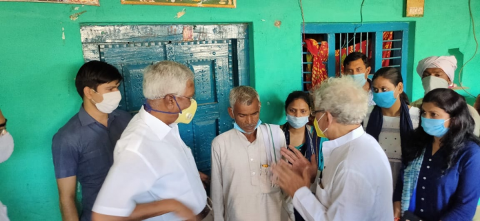 Sitaram yechury with Hathras Case Naxal woman