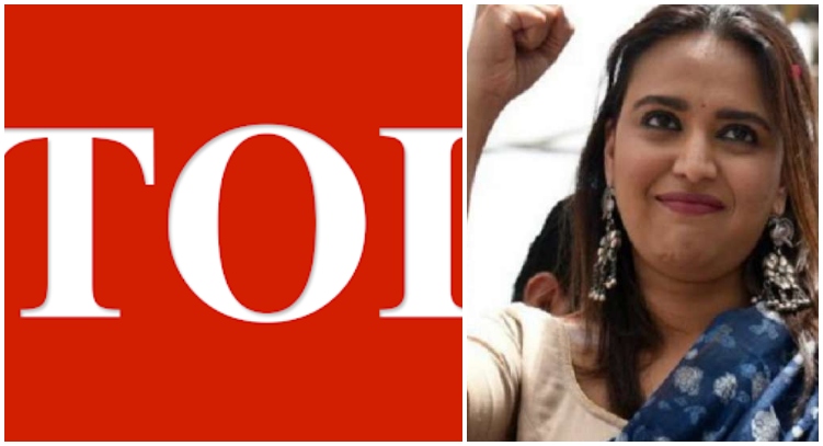 Swara Bhaskar again hijacks citizen movement as Times of India credits celebrities like her for help pouring for Baba ka Dhaba