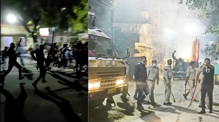 Chhattisgarh: Police lathi-charge on Durga puja procession in Bilaspur for playing music, seize vehicles carrying idols for immersion