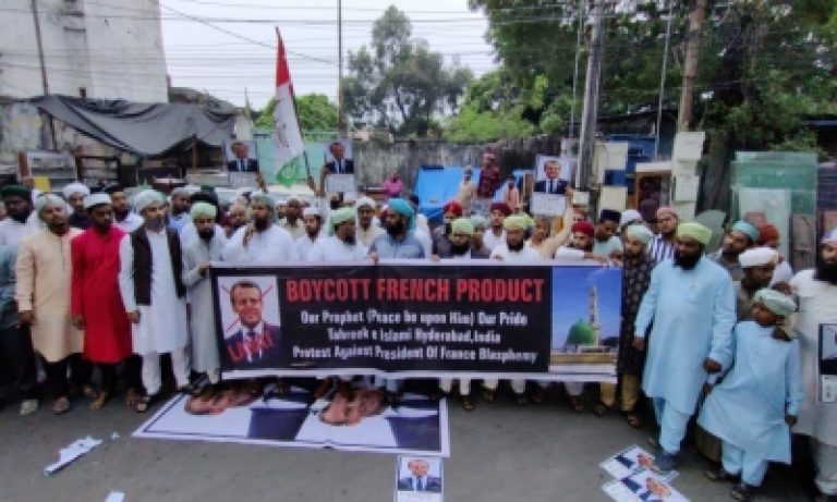 Congress leader holds protest after Friday Namaz, demands Telangana bans French products, blames PM Modi for ‘inciting Indian Muslims’